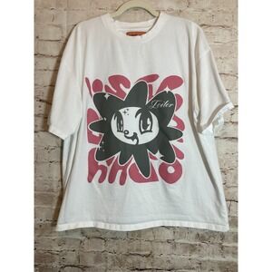 Loiter Utopia Fleur T-Shirt Men's XL White & Pink Street Wear Utopia Inner Peace